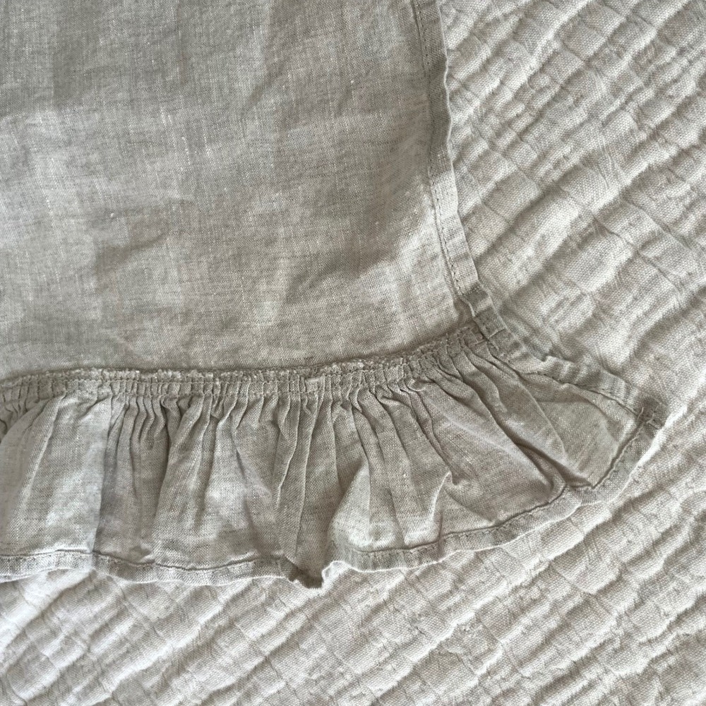 2 100% Linen‎ Ruffle Kitchen Towels - Picture 7 of 9